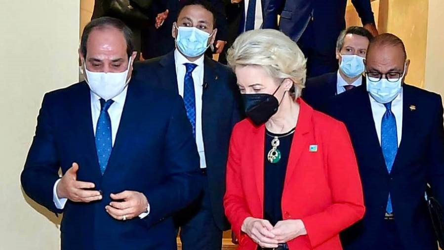 أورسولا فون دير لاين والرئيس عبد الفتاح السيسي