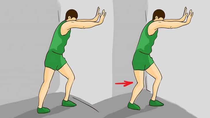 تمرين تمدد الجدار للطول