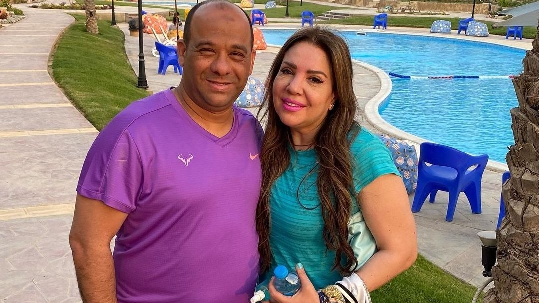 وليد صلاح الدين وزوجته