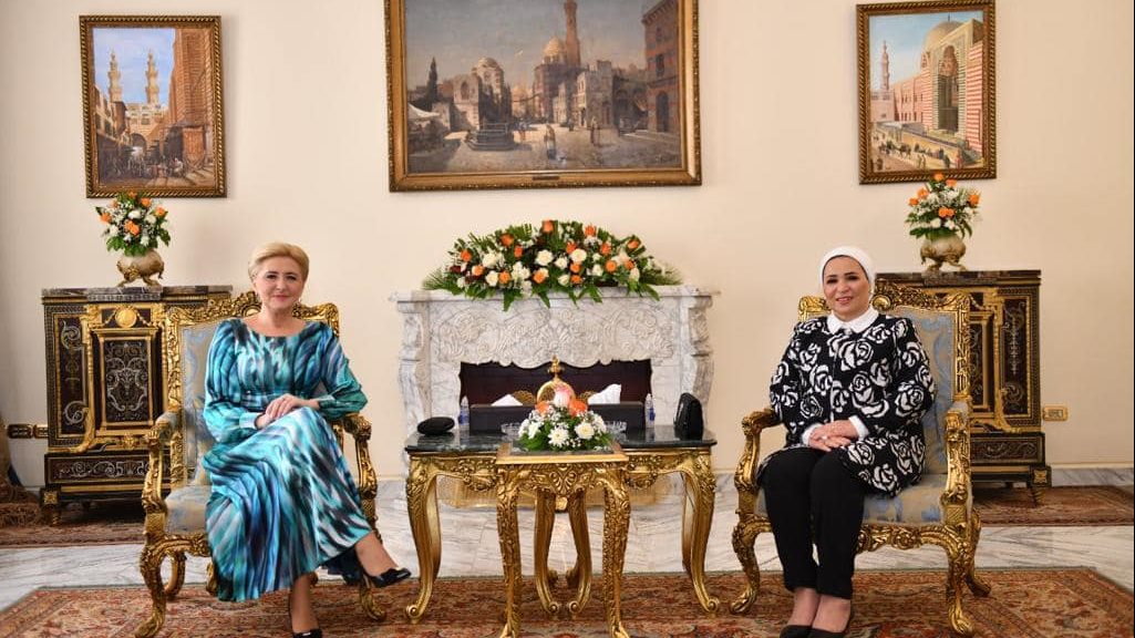 انتصار السيسي وقرينة رئيس بولندا