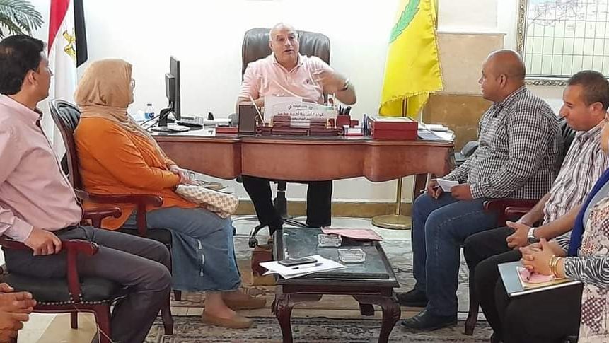 لقاء رئيس مدينة العريش مع رؤساء الادارات
