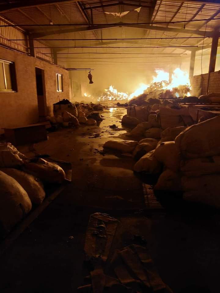 حريق بمصنع في المنوفية