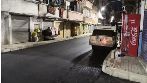 رصف شوارع منطقة دانا 