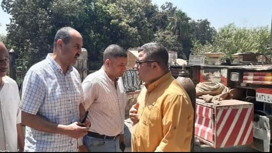 ازالة معبر مشاة ببني سويف