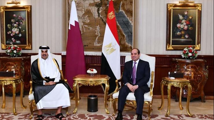 أمير قطر: سعيد بزيارة مصر ولقاء أخي الرئيس السيسي 
