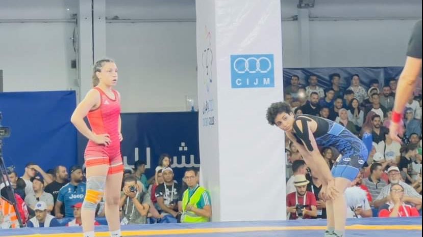 شيماء عاطف تحصد برونزية المصارعة بألعاب البحر المتوسط