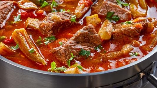 بامية باللحم الضاني