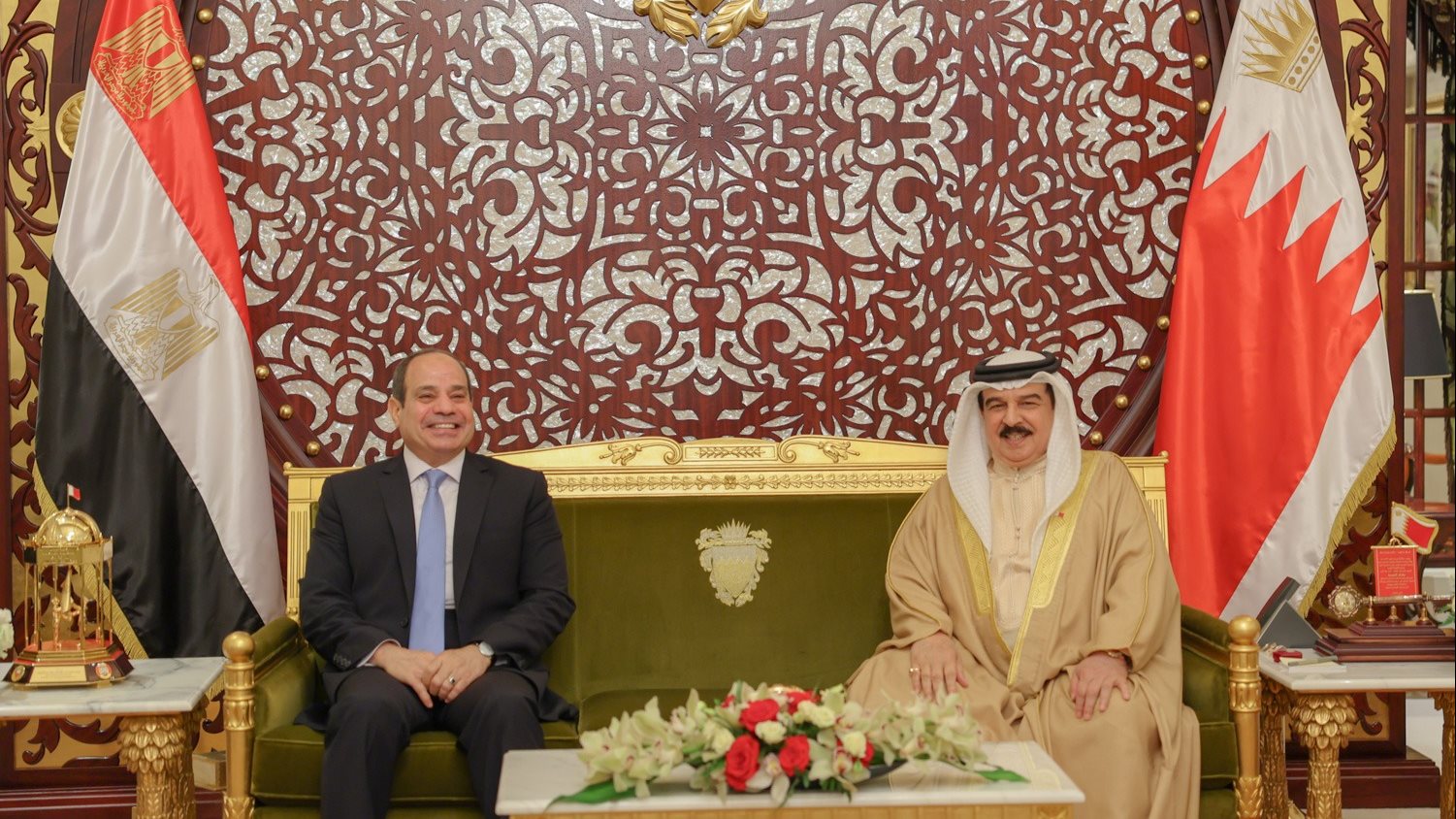 الرئيس السيسي وملك البحرين