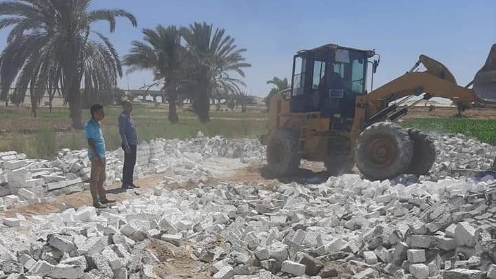 إزالة التعديات على الأراضي الزراعية وأملاك الدولة بالمنيا 