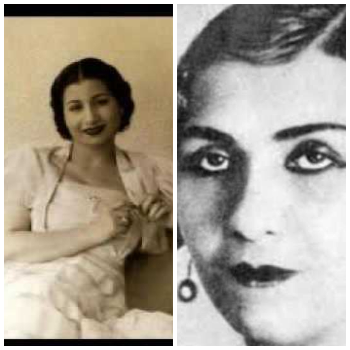 منيرة المهدية وأم كلثوم 