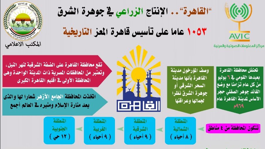  بمناسبة احتفالاتها بالعيد القومي للقاهرة.. الإنتاج الزراعي 