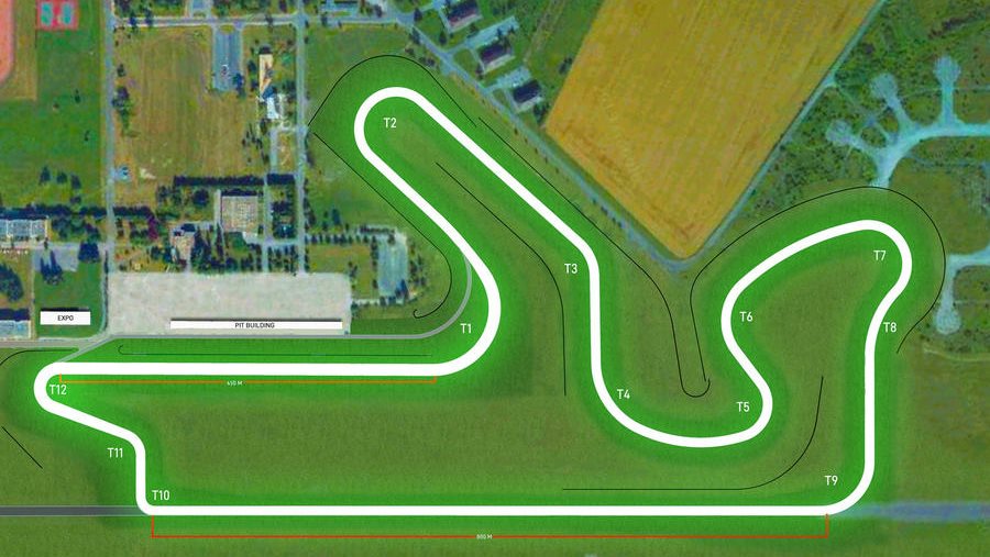 خطة توضيحية لـ حلبة Couvron