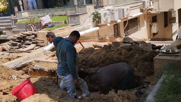 إصلاح خطوط مياه