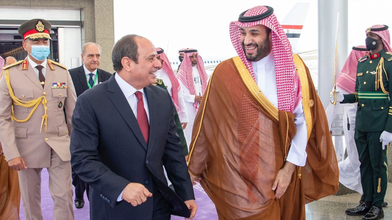 استقبال ولي العهد للرئيس السيسي