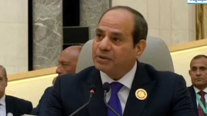 الرئيس السيسي خلال مشاركته بقمة جدة