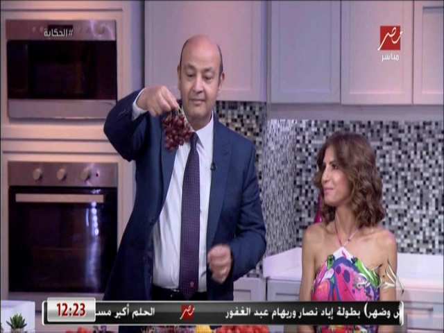 عمرو أديب وأمينة شلباية عمرو أديب وأمينة شلباية