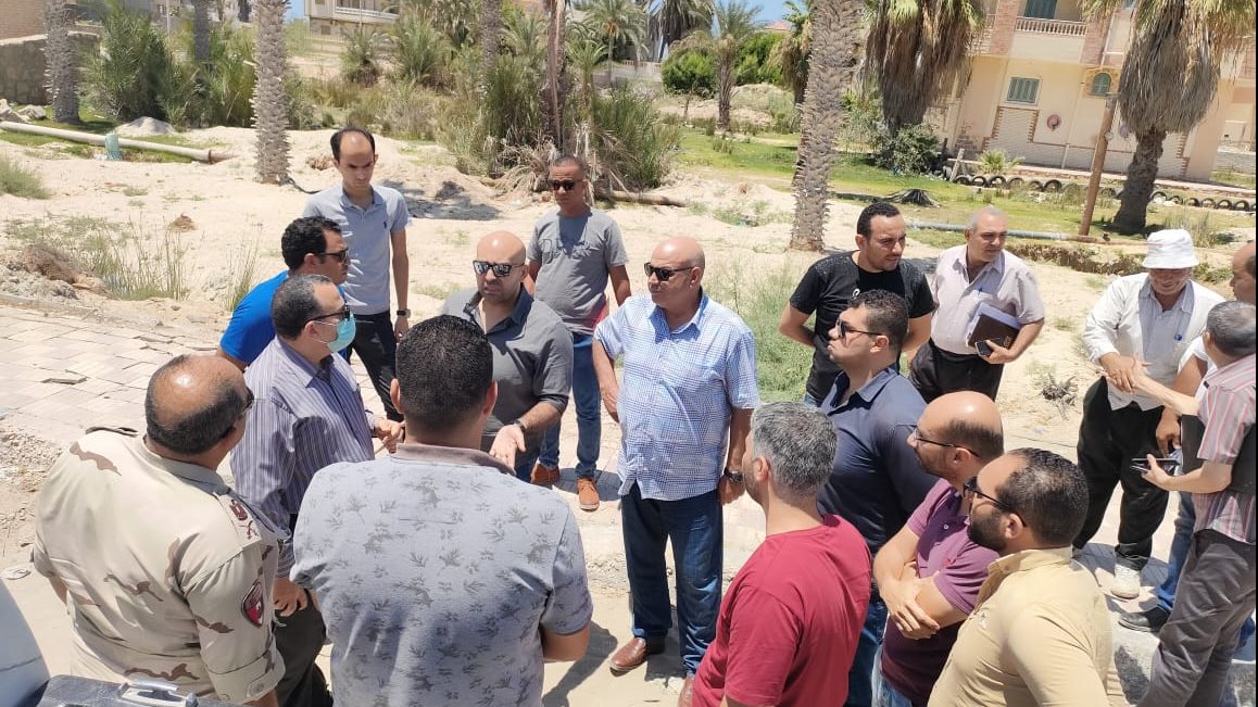 متابعة أعمال تطوير محور الساحل بالعريش