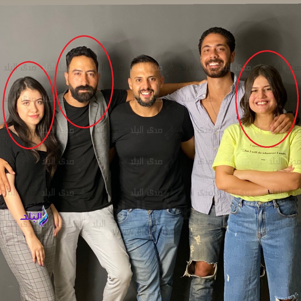 نيرة أشرف مع ديانا هشام ومحمد شبانة 