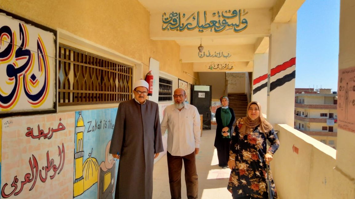 متابعة امتحانات صفوف النقل الازهري  في شمال سيناء 
