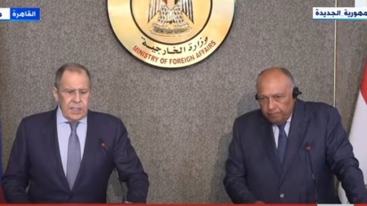 سامح شكرى وزير الخارجية و نظيره الروسى 
