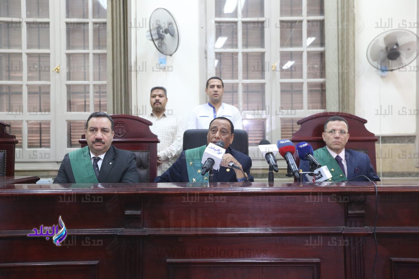 هيئة المحكمة في قضية شقة الزمالك  