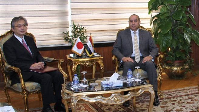 وزير الطيران وسفير اليابان بمصر 