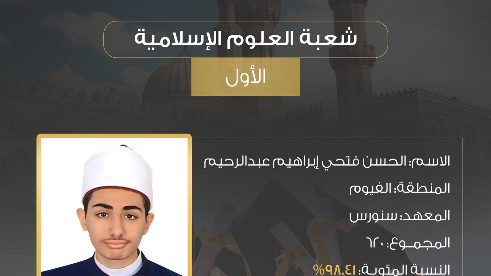 اوائل شعبة العلوم الاسلامية