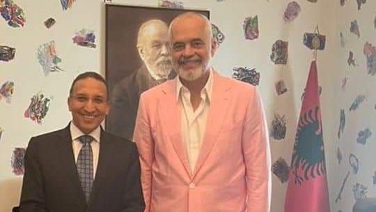سفير مصر في تيرانا ورئيس وزراء البانيا