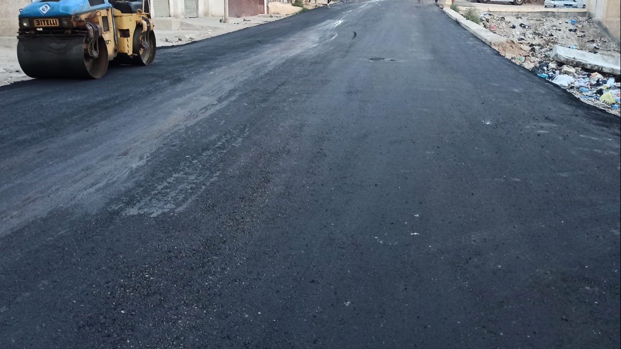 استكمال أعمال الرصف بالعامرية 