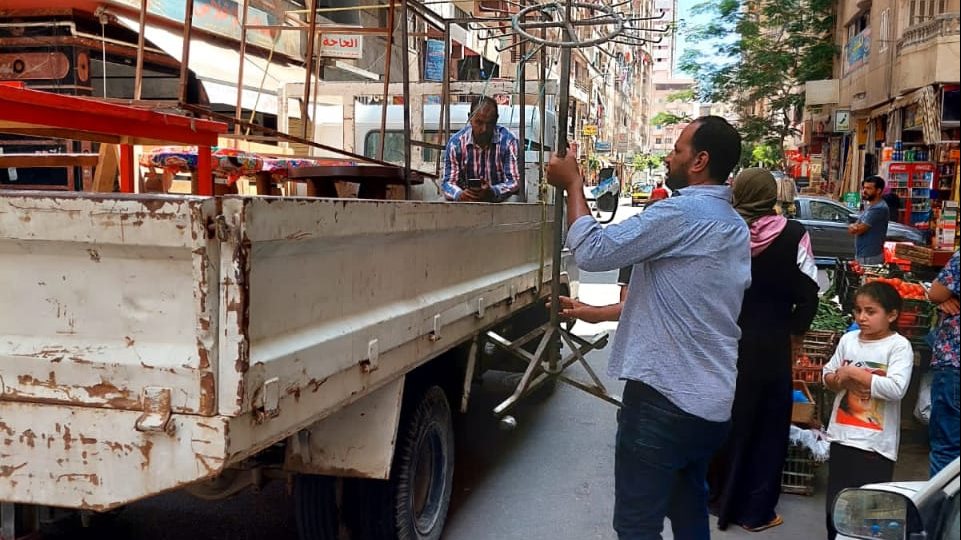 حملات مكبرة لإزالة الاشغالات في الإسكندرية 