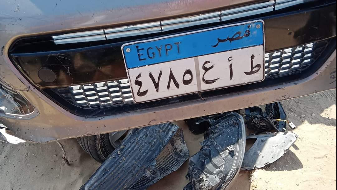 السيارة التي وقع لها الحادث بسيناء