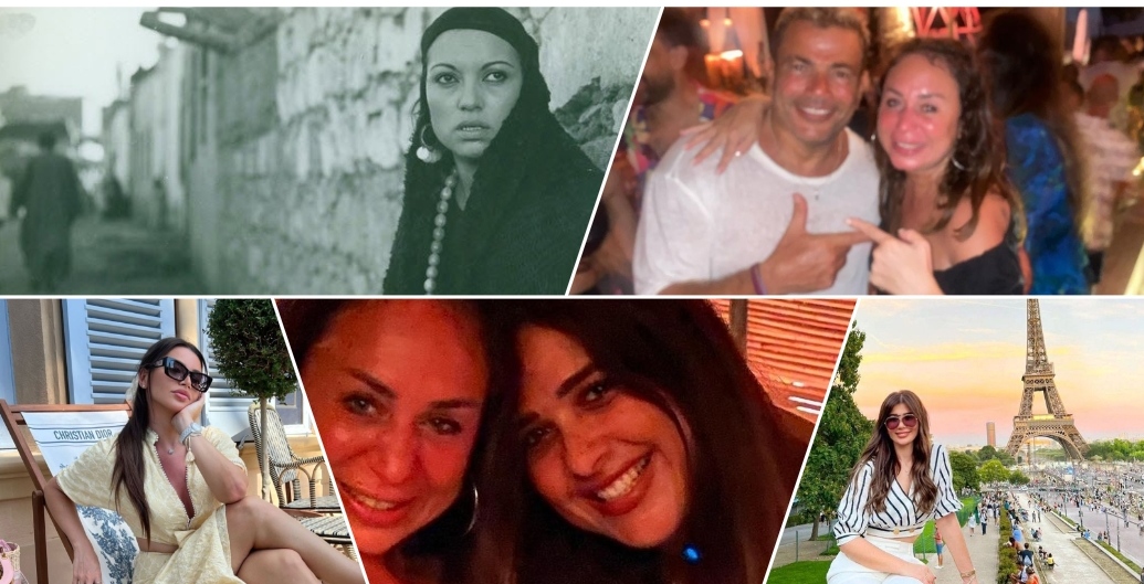 رجاء حسين وعمرو وانجى وجوهرة وياسمين ويارا