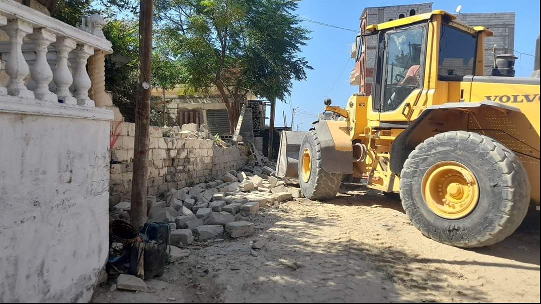 إزالة التعديات على أملاك الدولة بالعريش 