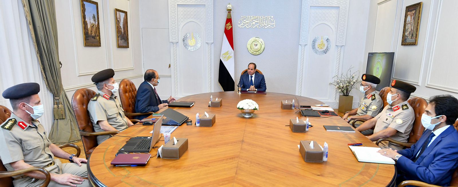 جانب من اجتماع الرئيس السيسي