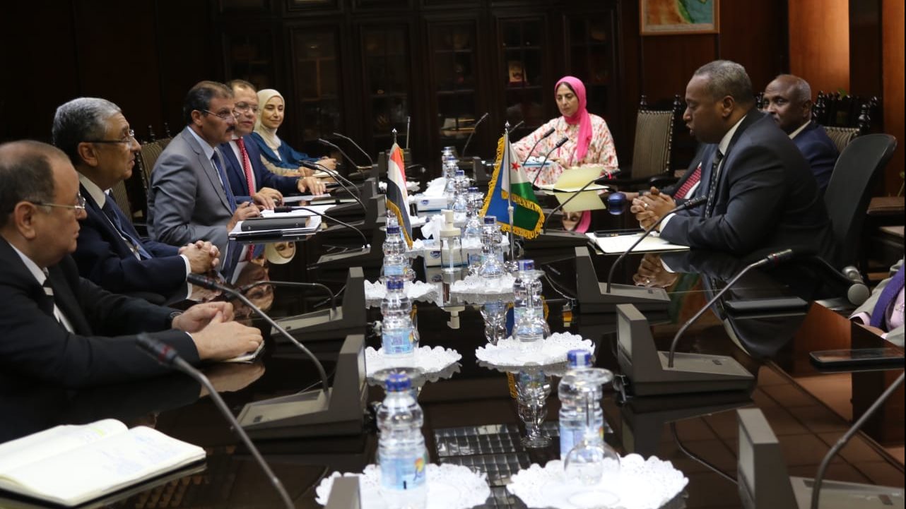 لقاء وزير الكهرباء بنظيره الجيبوتى