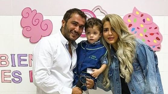 جورج الراسي وجويل حاتم وابنهما
