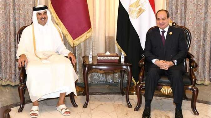 الرئيس السيسي وأمير قطر 