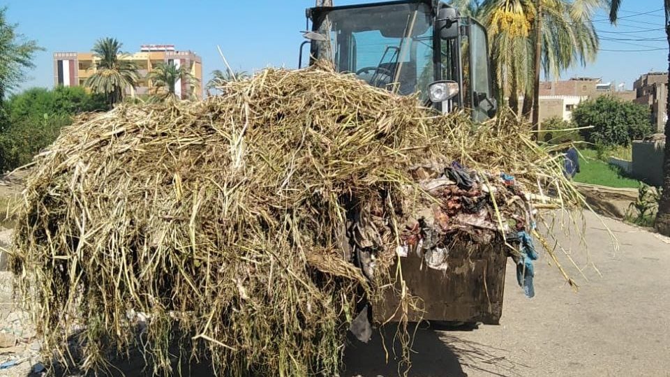 رفع المخلفات من الترع بالبداري