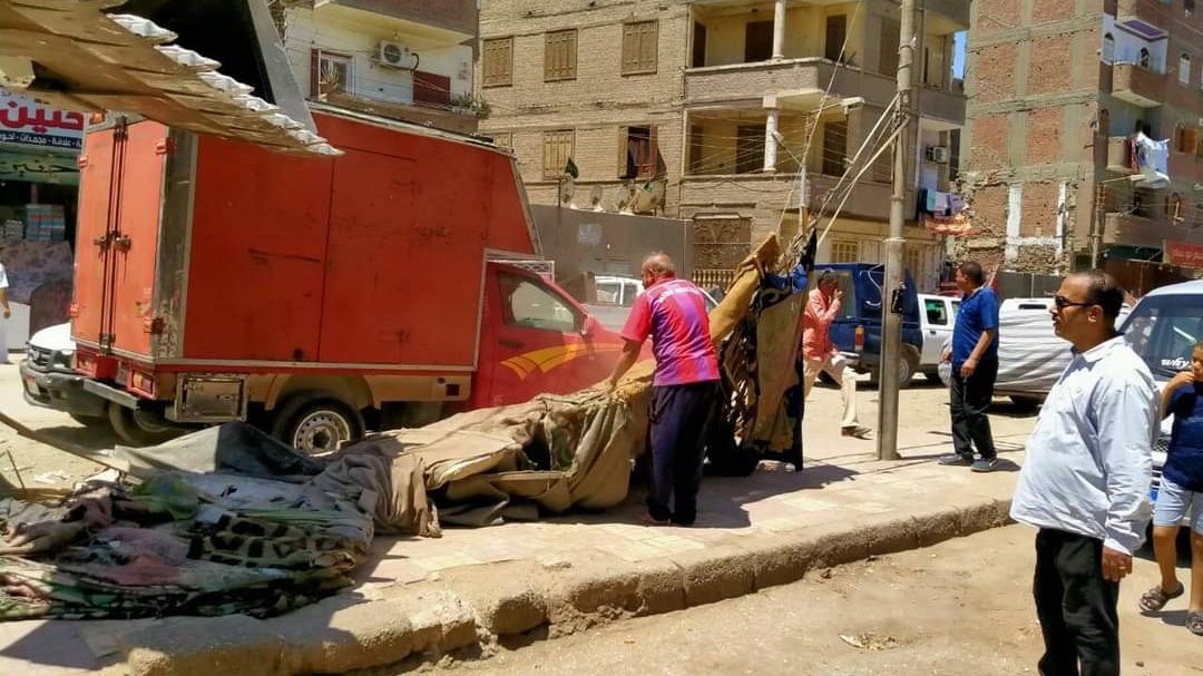 حملة إزالة الإشغالات بمركز أبوتيج 