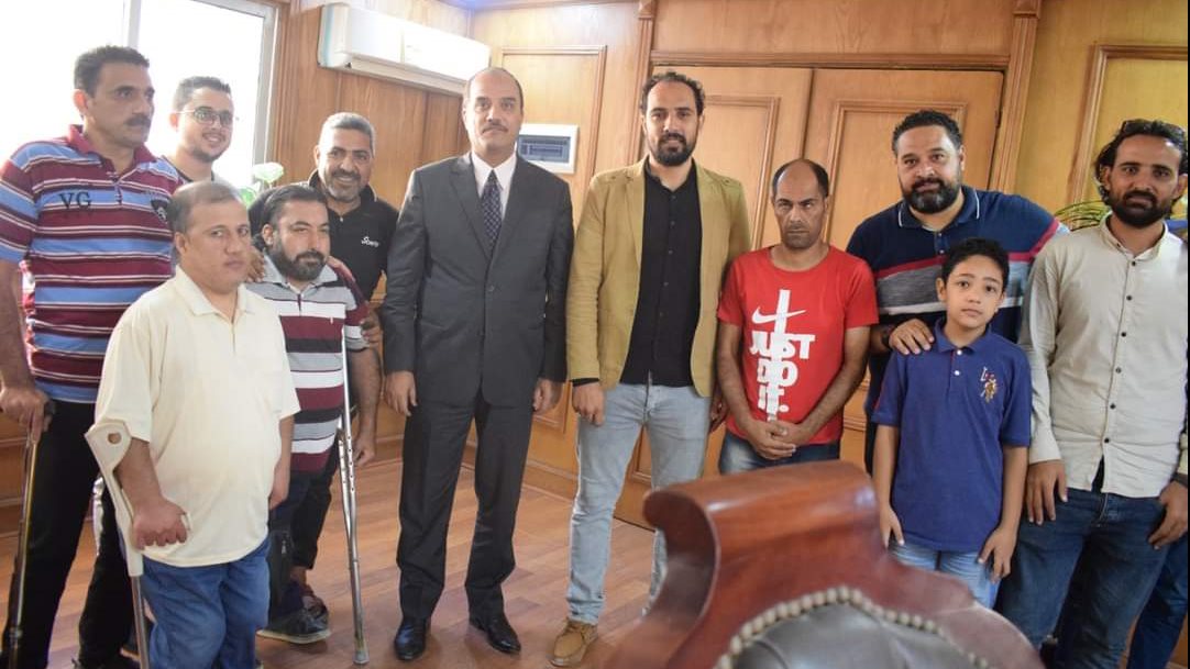 لقاء رئيس جامعة العريش بذوي الهمم 