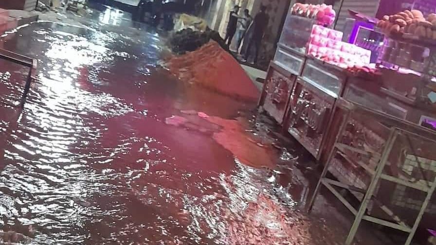 غرق شارع بكفر الزيات 