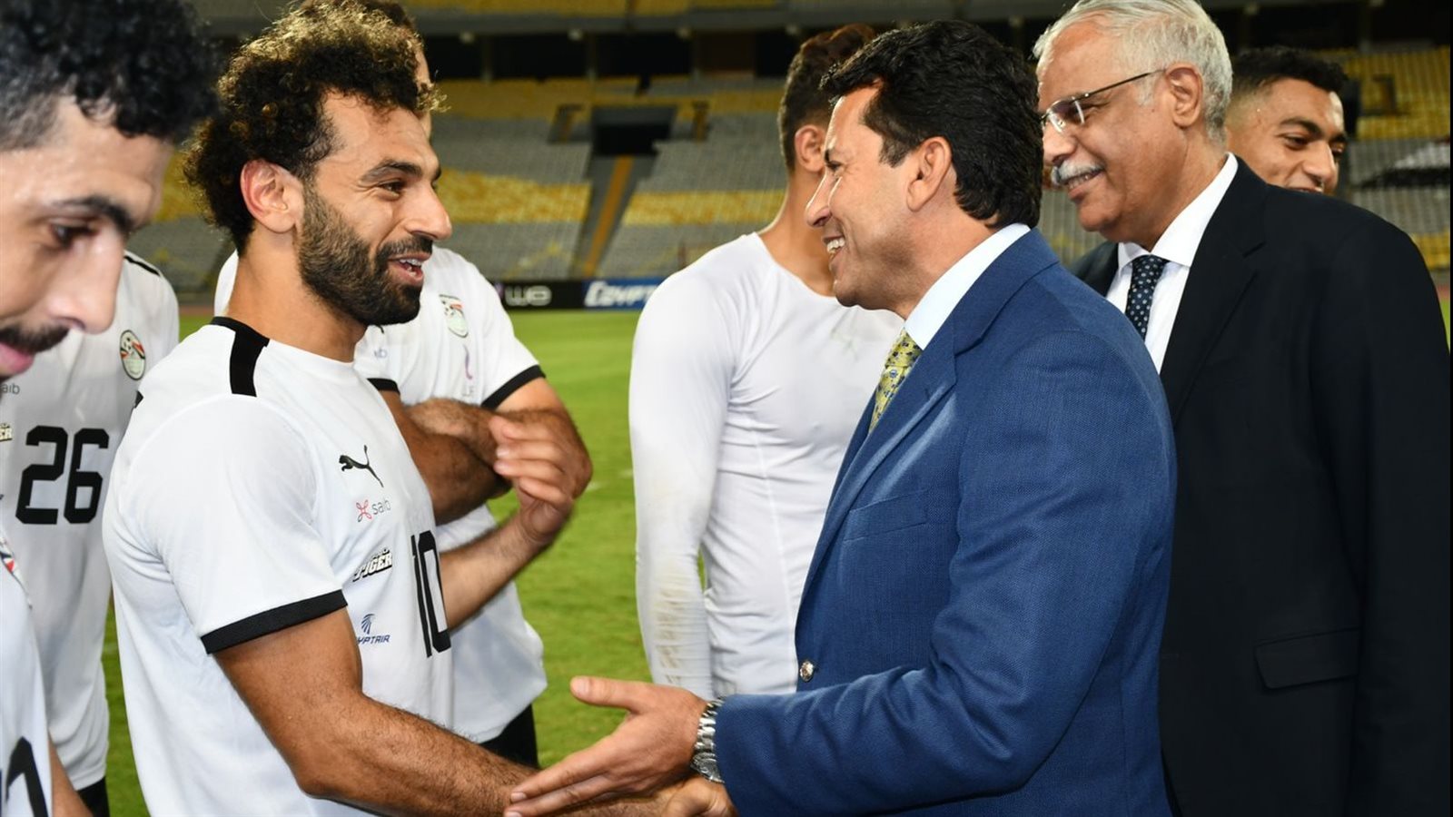 لقاء محمد صلاح مع وزير الشباب والرياضة 