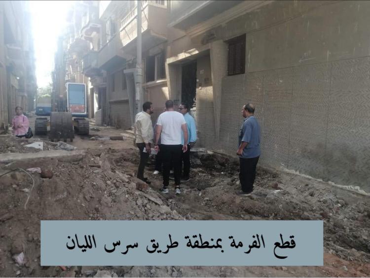 متابعة أعمال رصف الطرق 