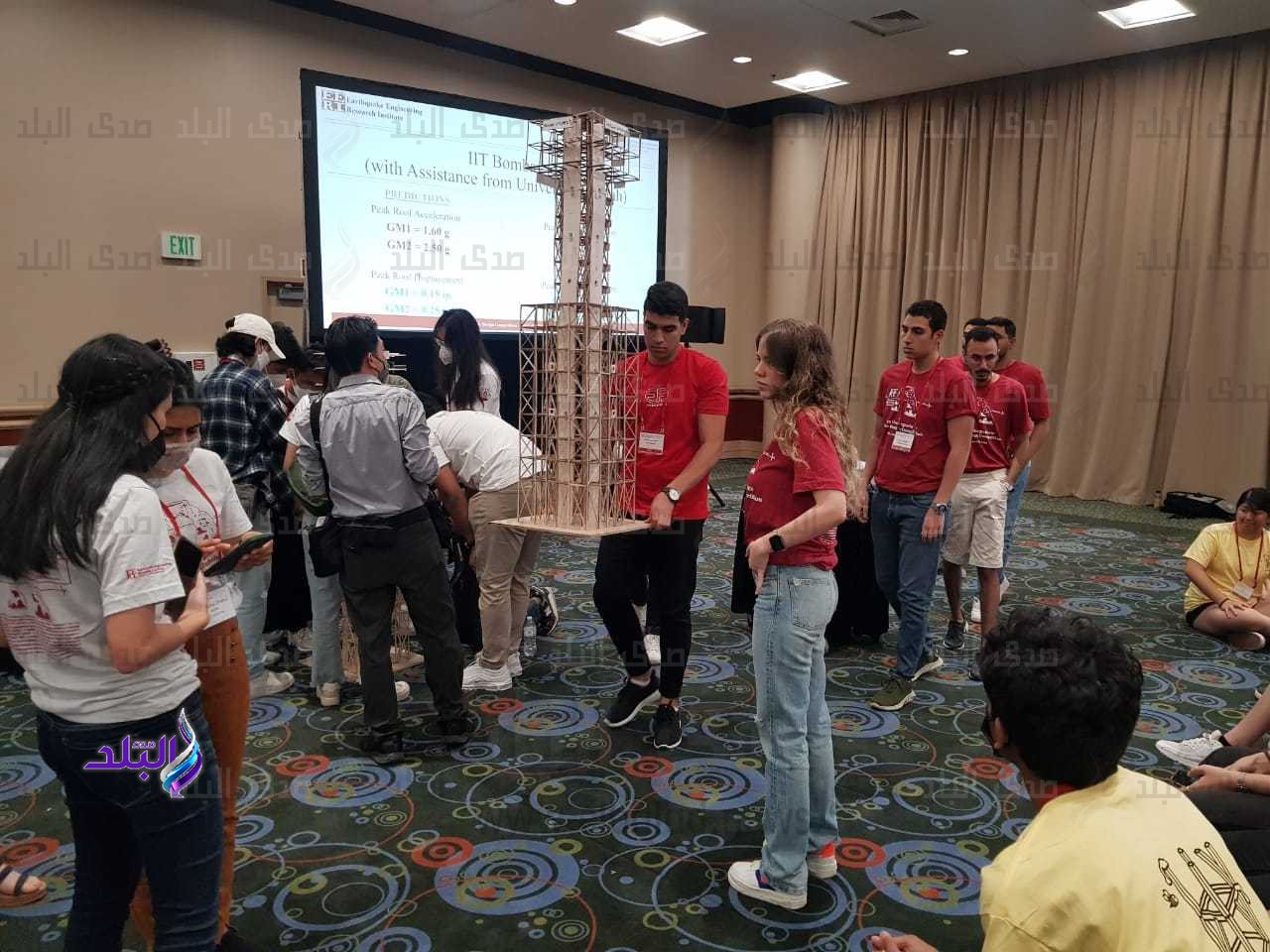 هندسة المطرية تشارك في المسابقة الدولية التصميم الزلزالي