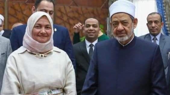 شيخ الأزهر والدكتورة نهلة الصعيدي 