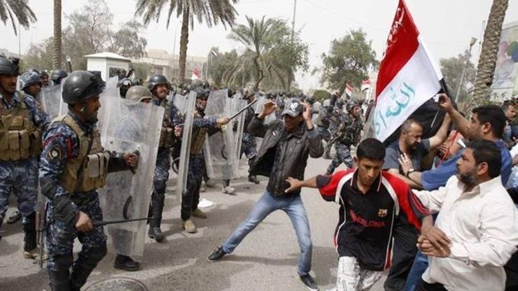 اشتباكات مع الامن العراقي