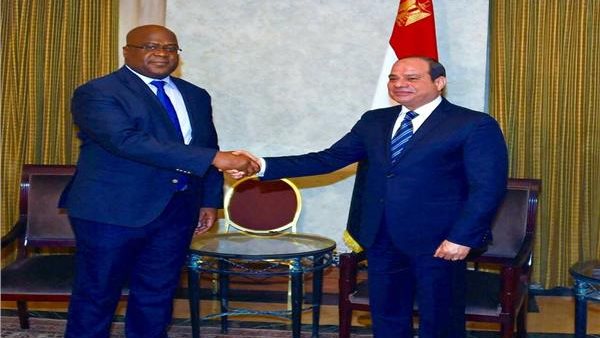 الرئيس عبد الفتاح السيسي مع رئيس الكونغو الديموقراطية