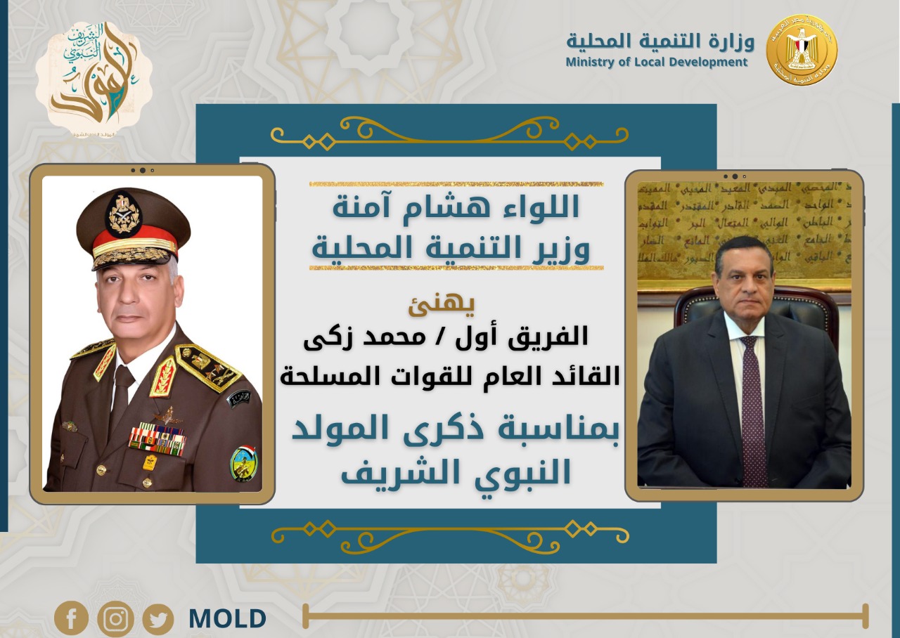 وزير التنمية المحلية يهنئ وزير الدفاع