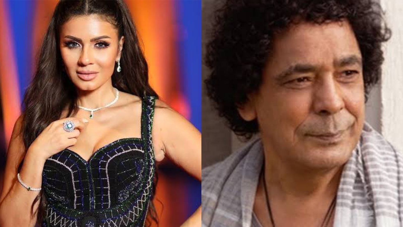 محمد منير ونجلاء بدر 