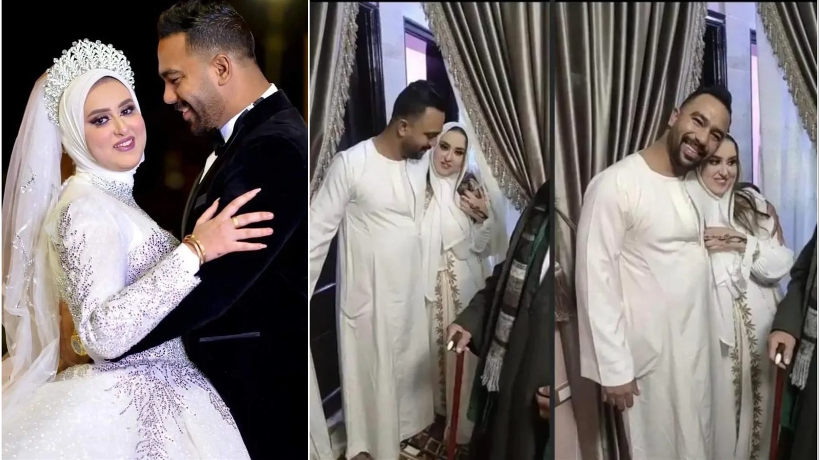 عروس الإسماعيلية بجانب زوجها.. أرشيفية